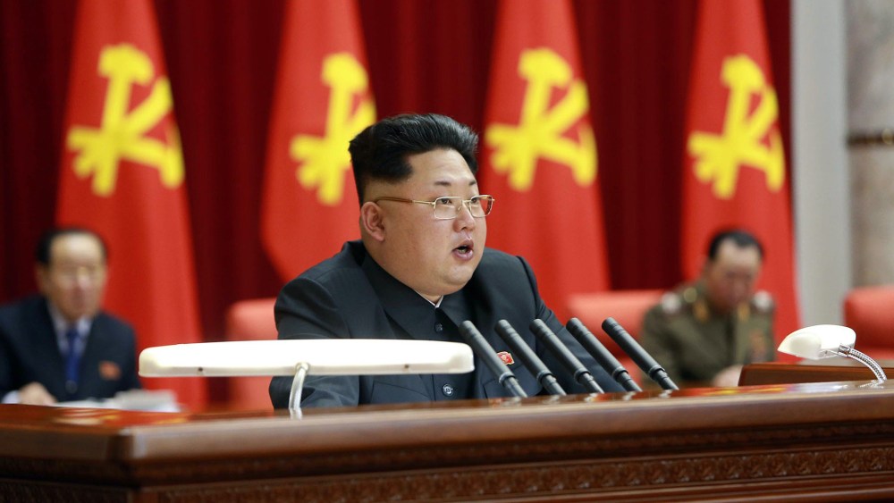 This picture taken by North Korea's official Korean Central News Agency (KCNA) on Feb. 18, 2015 show North Korean leader Kim Jong-Un attending an enlarged meeting of the political bureau of the central committee of the Workers' Party of Korea.