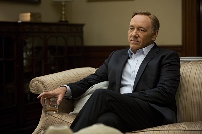 Kevin Spacey in a scene from the Netflix original series, "House of Cards." (Photo by Netflix, Melinda Sue Gordon/AP)