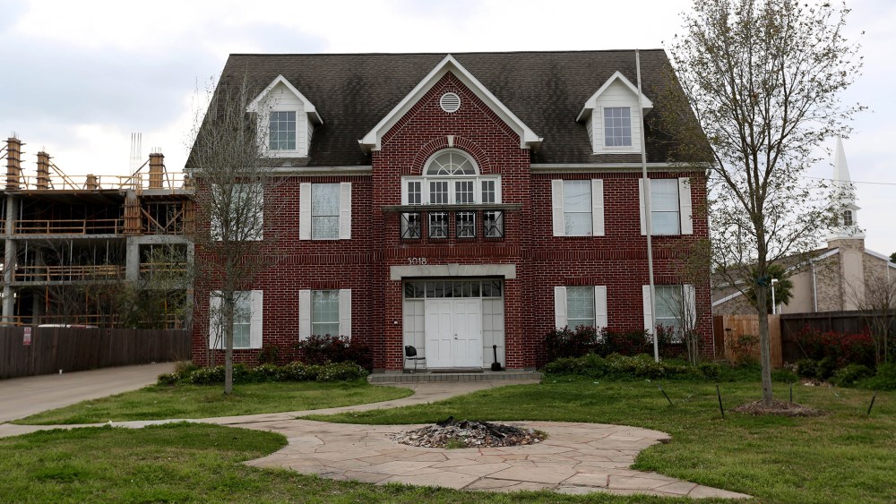 The Sigma Chi fraternity house is pictured after the University of Houston suspended the fraternity, March 17, 2015, in Houston, Texas. (Photo by Gary Coronado/Houston Chronicle/AP)