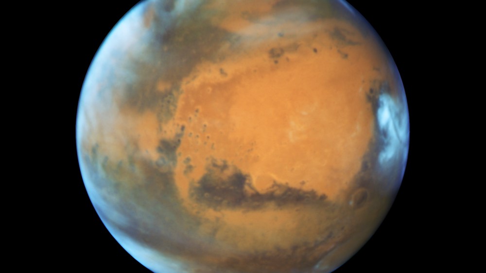 Hubble Space Telescope photo of Mars taken when the planet was 50 million miles from Earth on May 12, 2016.