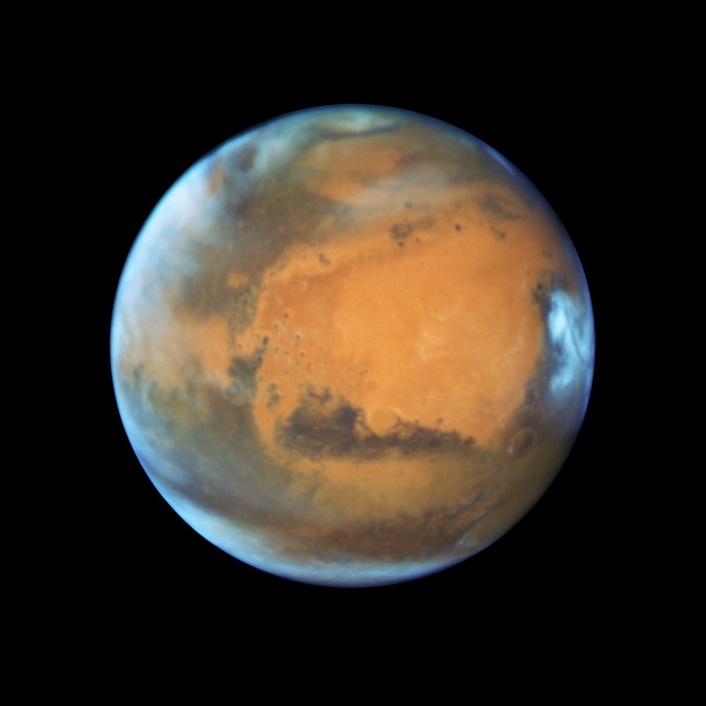 Hubble Space Telescope photo of Mars taken when the planet was 50 million miles from Earth on May 12, 2016.