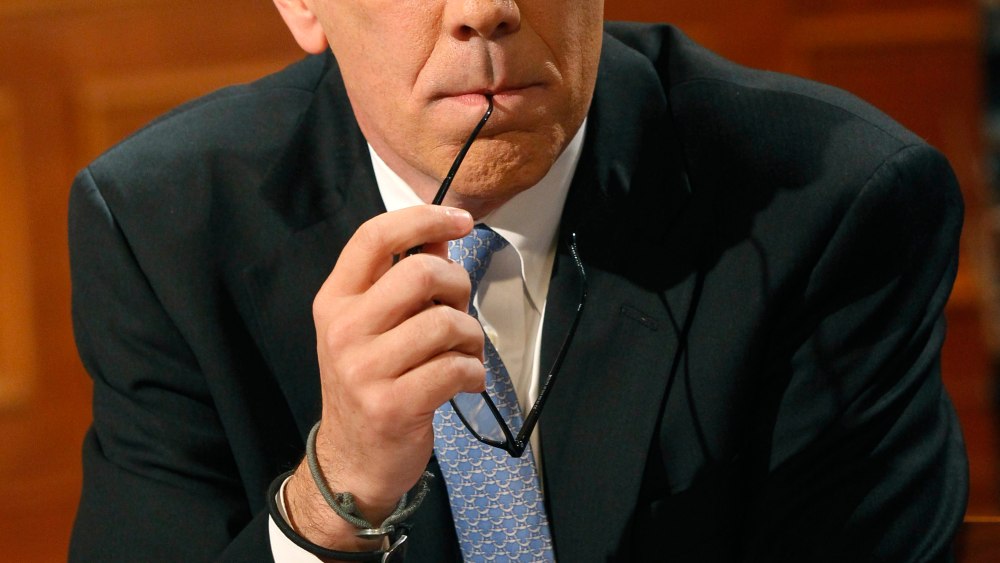 U.S. Rep. Joe Walsh, R-Ill., waits for the start of a televised debate against challenger Democrat Tammy Duckworth at the WTTW studios Thursday, Oct. 18, 2012, in Chicago. (AP Photo/Charles Rex Arbogast)