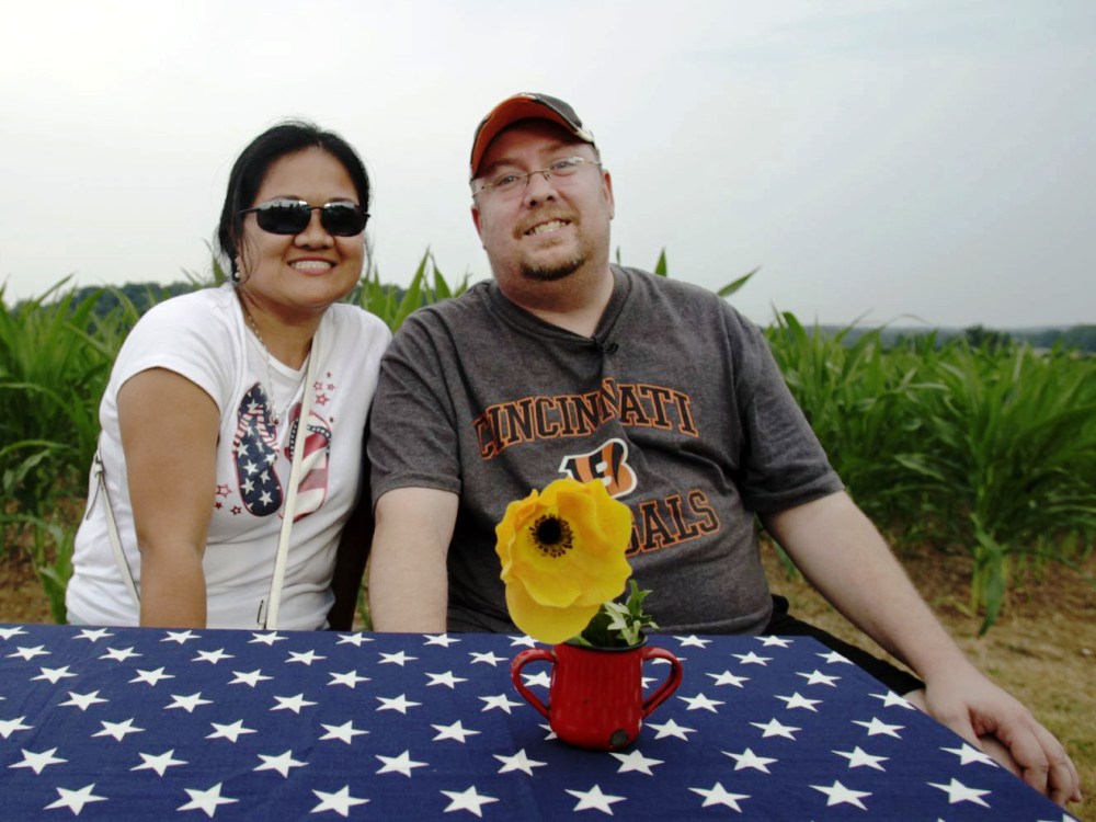 Kenneth and Joe Beth Brown discuss politics with Julie Winokur, the Executive Director of Talking Eyes Media, at the Maple View Farm Country Store in Hillsborough, North Carolina on Tuesday, July 3rd, 2012 as part of the Bring It to the Table documentary.