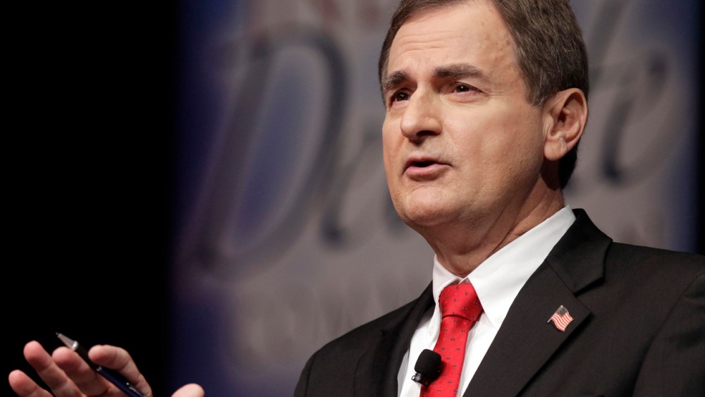 Republican Richard Mourdock, candidate for Indiana's U.S. Senate seat, participates in a debate with Democrat Joe Donnelly  and Libertarian Andrew Horning in a debate in New Albany, Ind., Tuesday, Oct. 23, 2012. Mourdock said Tuesday when a woman is...