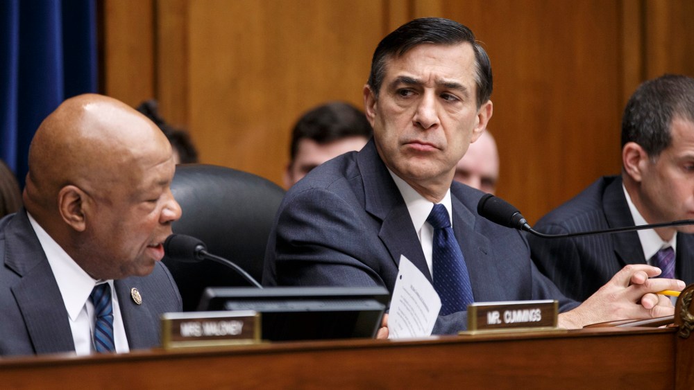 House Oversight Committee Chairman Rep. Darrell Issa, R-Calif., right, on Capitol Hill in Washington, Wednesday, March 26, 2014.