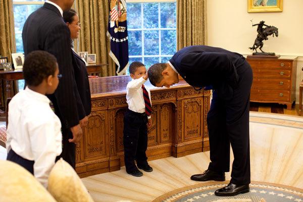 The boy who touched the president's hair