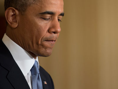 President Obama during a press conference at the White House in Washington on May 13, 2013. (Photo by Jim Watson/AFP/Getty Images)