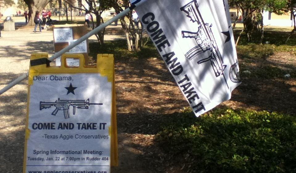 Pic: 'Dear Obama, Come and take it'