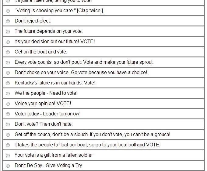 The great Kentucky slogan contest