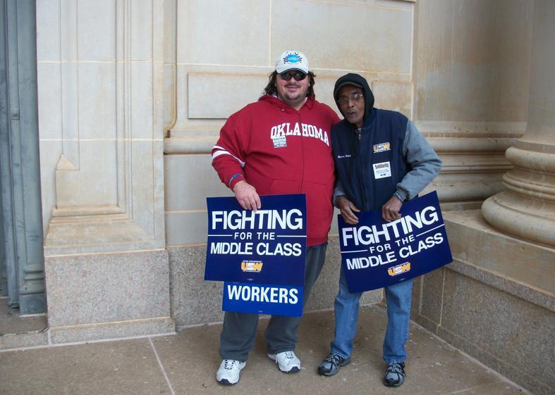 Swimming upstream last year in Oklahoma.