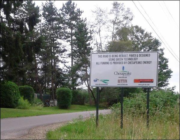 Pic: Fracking bought a little of this road