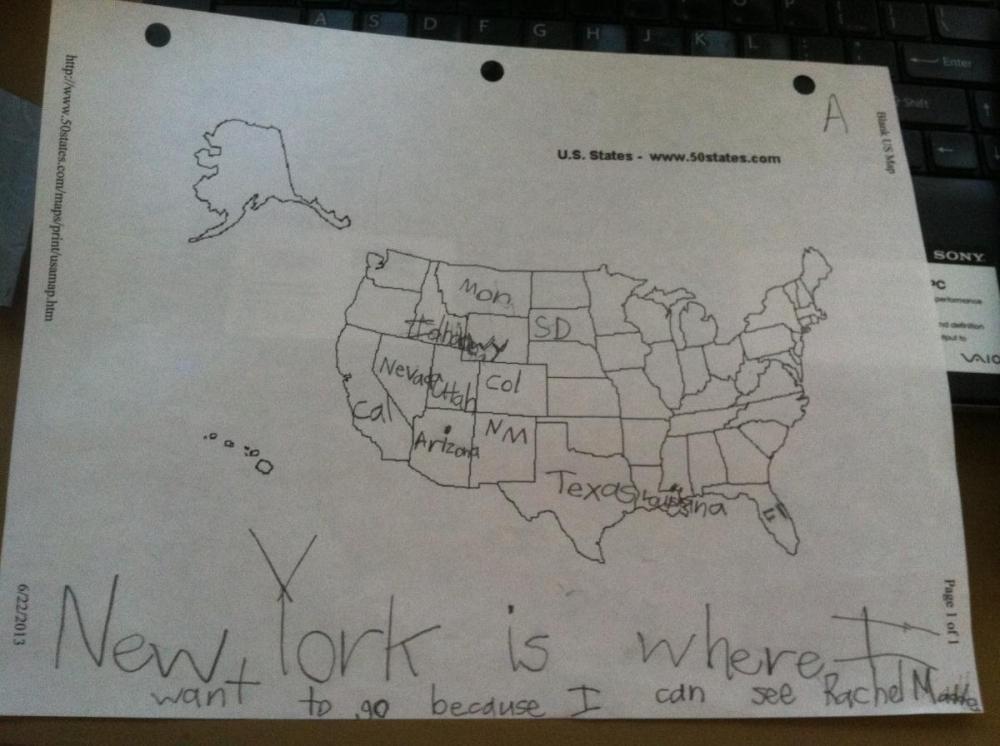 A small blue dot in Texas