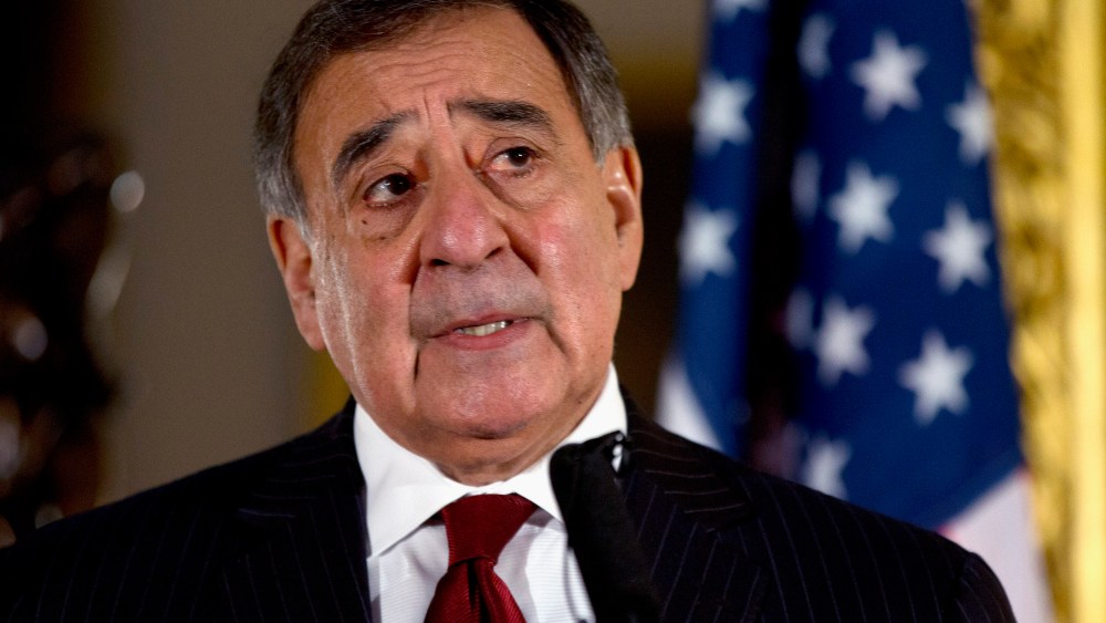 FILE - This Jan. 19, 2013 file photo shows Defense Secretary Leon Panetta speaking during a news conference in London. Panetta has removed US military ban on women in combat, opening thousands of front line positions. (AP Photo/Jacquelyn Martin, File)