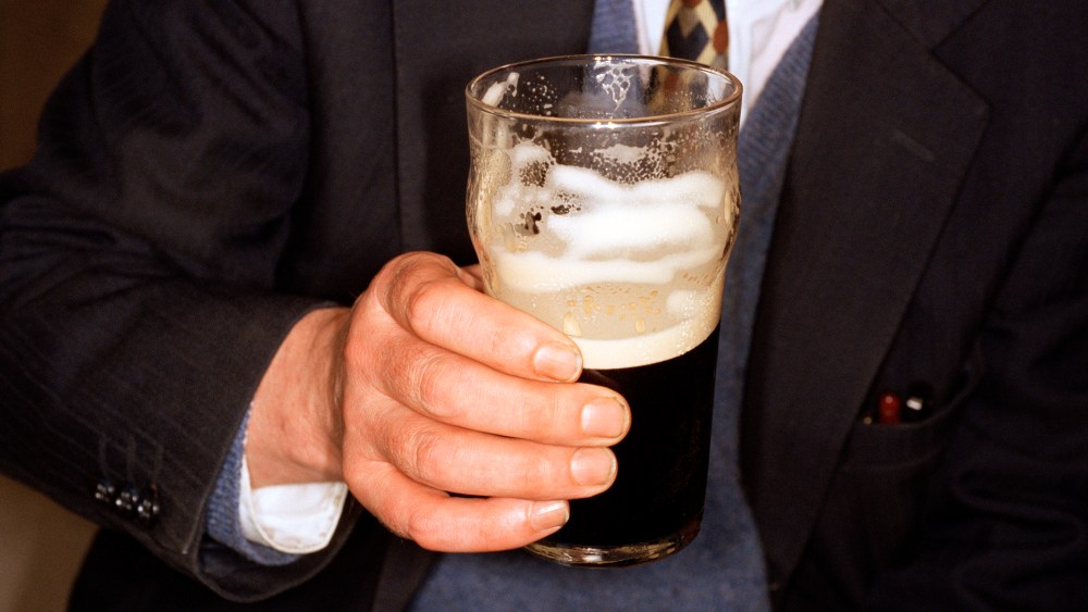 Dark beer in Ireland.
