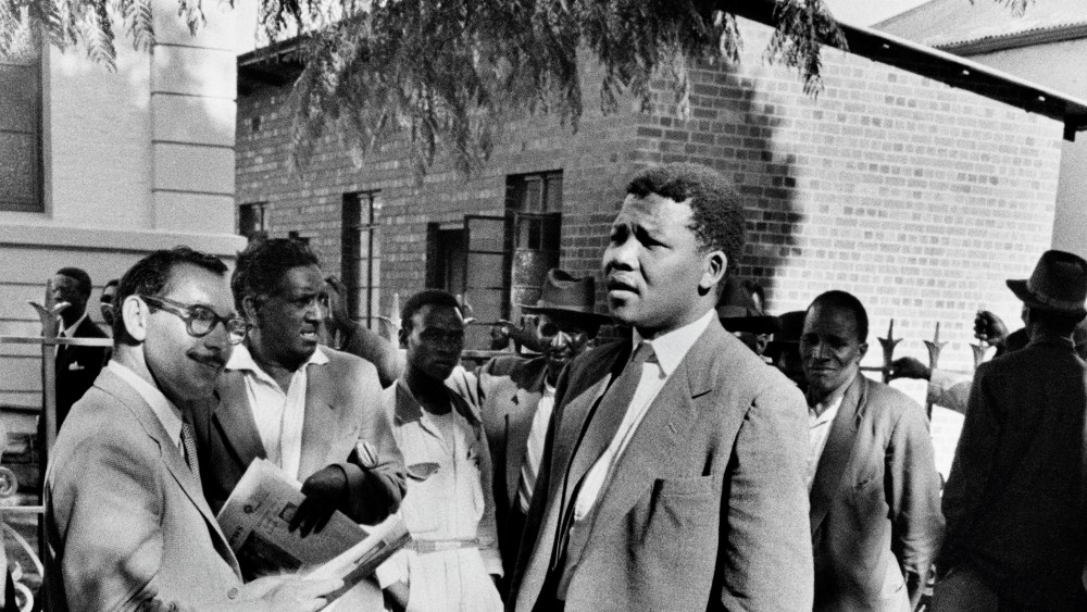 Nelson Mandela, then acting as a defense lawyer, during the Treason Trial in Johannesburg, South Africa, 1961.