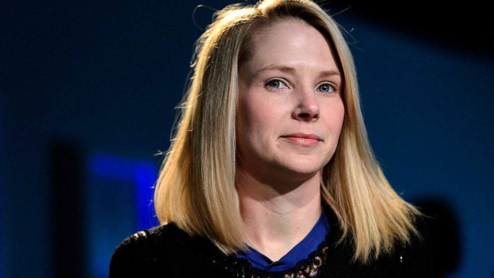Marissa Mayer, Chief Executive Officer of Yahoo!, speaks during one to one session during the 43rd Annual Meeting of the World Economic Forum, WEF, in Davos, Switzerland, Friday, Jan. 25, 2013.  (Photo by Laurent Gillieron/Keystone/AP)