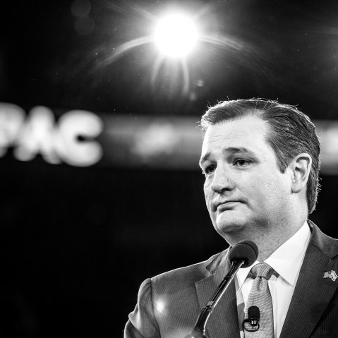 Republican presidential candidate Sen. Ted Cruz (R-Texas) addresses the annual policy conference of the American Israel Public Affairs Committee on March 21, 2016 in Washington, D.C. (Photo by Mark Peterson/Redux for MSNBC)