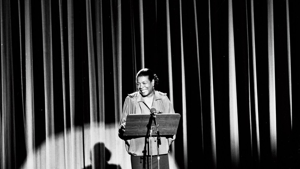 American author and poet Maya Angelou reciting in London in the late 1980's.