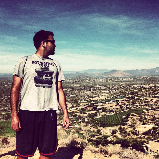 Nick Tuths overlooking Arizona