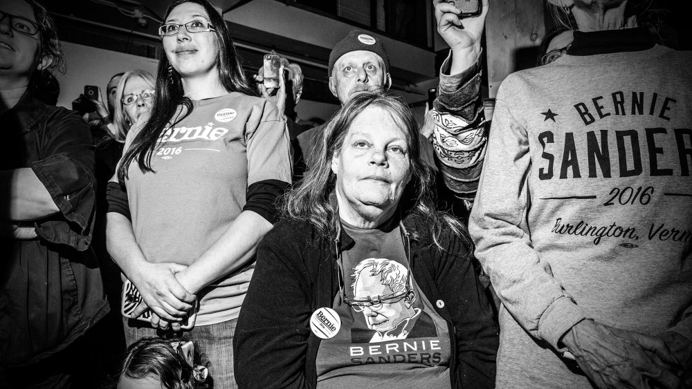 Supporters of Sen. Bernie Sanders at a rally for campaign workers in Ottumwa, Iowa, Jan, 28, 2016. (Photo by Mark Peterson/Redux for MSNBC)