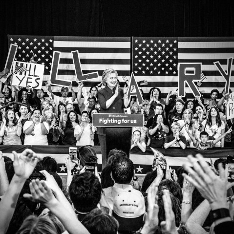 Hillary Clinton holds a rally in Oxnard, California, June 4, 2016. (Photo by Mark Peterson/Redux for MSNBC)