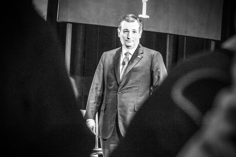 Sen. Ted Cruz holds a rally in Charleston, S.C., Feb. 19, 2016. (Photo by Mark Peterson/Redux for MSNBC)