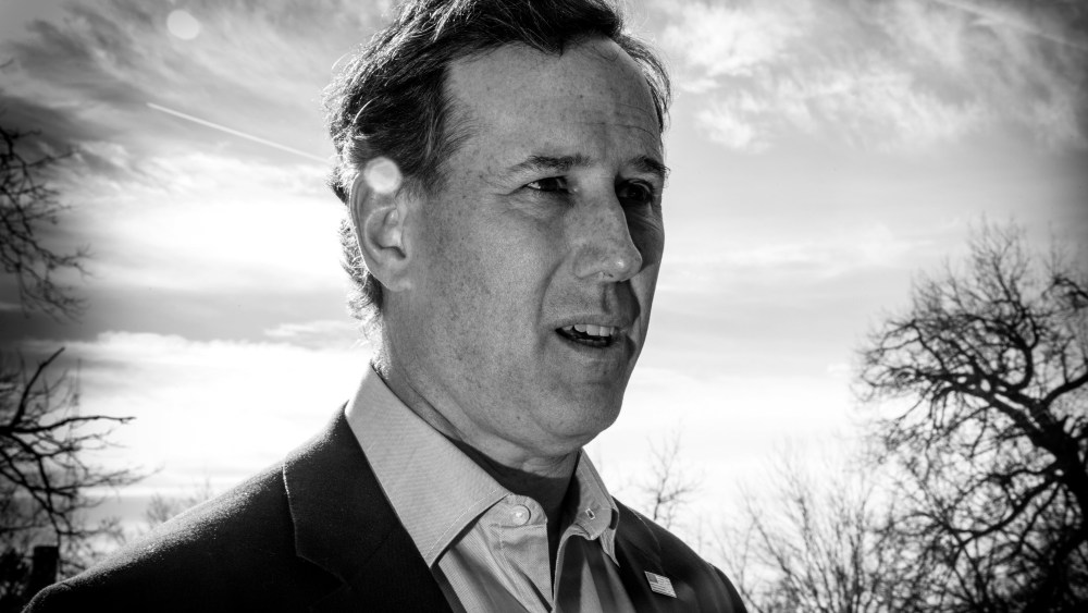 Former Penn. Sen. Rick Santorum at the Freedom Summit, Jan. 24, 2015, in Des Moines, Iowa.