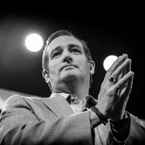 U.S. Sen. Ted Cruz, R-Texas, speaking during the Freedom Summit, Jan. 24, 2015, in Des Moines, Iowa. (Photo by Mark Peterson/Redux for MSNBC)