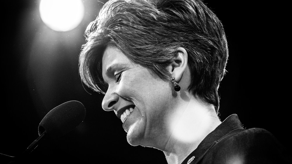Sen. Joni Ernst, R-Iowa speaks during the Freedom Summit, Jan. 24, 2015, in Des Moines, Iowa. (Photo by Mark Peterson/Redux for MSNBC)