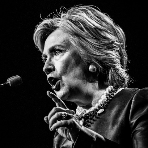 Hillary Clinton speaks at a rally at the Apollo Theatre in Harlem in New York, March 30, 2016. (Photo by Mark Peterson/Redux for MSNBC)