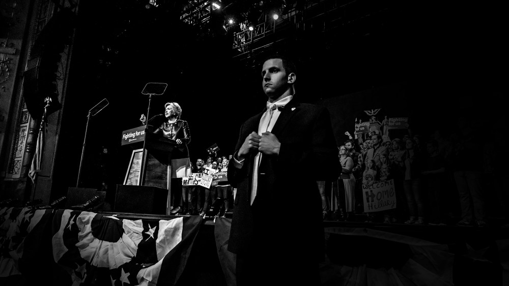 Hillary Clinton speaks at a rally at the Apollo Theatre in Harlem, N.Y., March 30, 2016. (Photo by Mark Peterson/Redux for MSNBC)