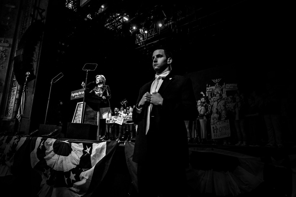 Hillary Clinton speaks at a rally at the Apollo Theatre in Harlem, N.Y., March 30, 2016. (Photo by Mark Peterson/Redux for MSNBC)