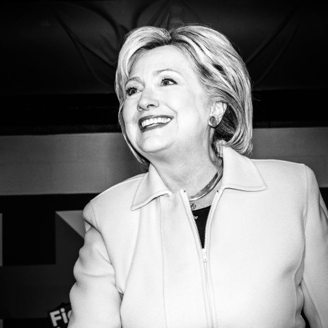Hillary Clinton holds a rally in Des Moines, Ia., Jan. 29, 2016. (Photo by Mark Peterson/Redux for MSNBC)