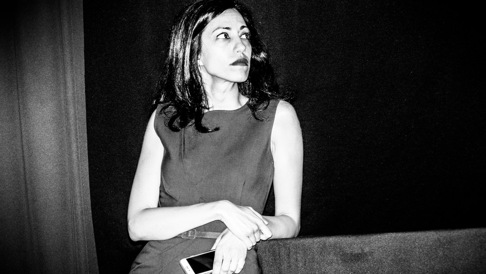 Huma Abedin, longtime aid to Democratic presidential candidate Hillary Clinton, is pictured at the New Hampshire Democratic Party State Convention in Manchester, N.H., Sept. 19, 2015. (Photo by Mark Peterson/Redux for MSNBC)