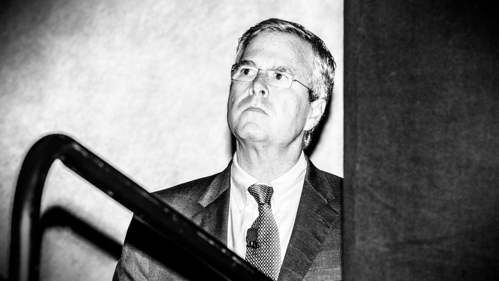 Republican presidential candidate Jeb Bush waits to speak at the RedState Gathering in Atlanta, Ga., on Aug. 8, 2015. (Photo by Mark Peterson/Redux for MSNBC)