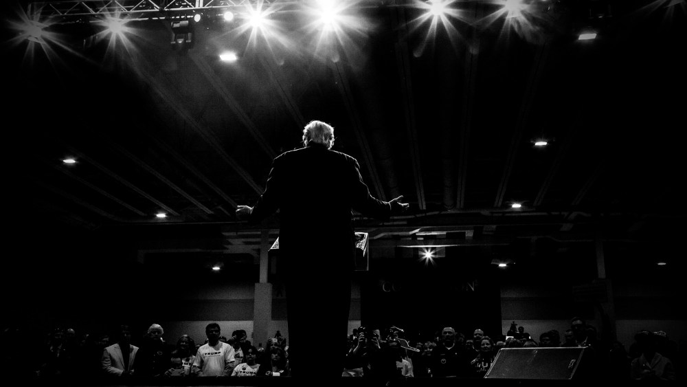 Donald Trump holds a rally in North Charleston, S.C., Feb. 19, 2016. (Photo by Mark Peterson/Redux for MSNBC)
