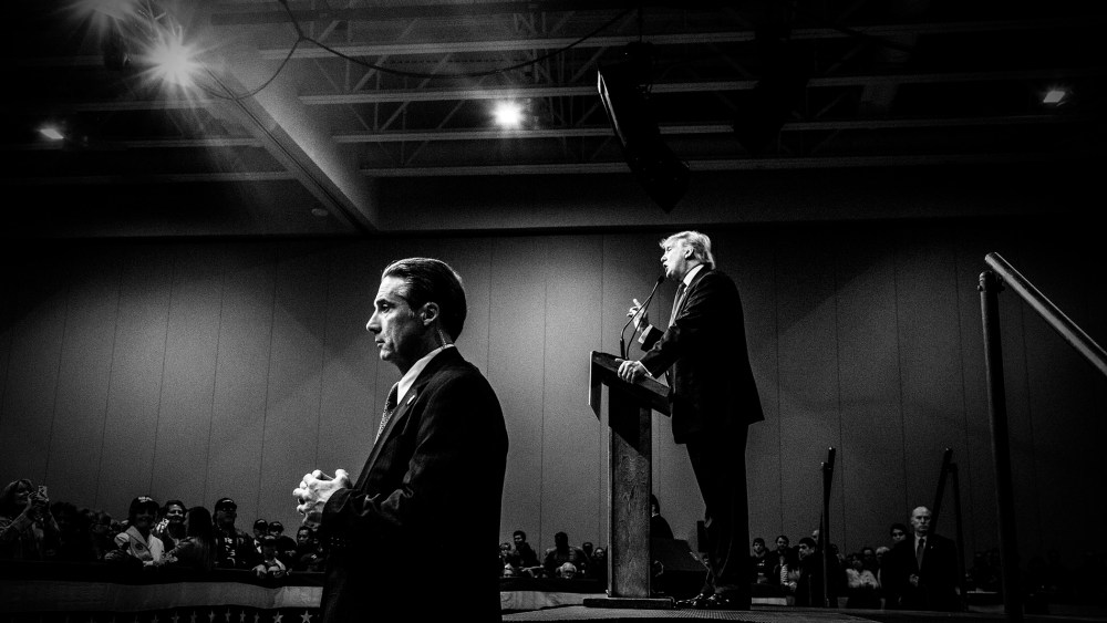 Republican presidential candidate Donald Trump speaks during a rally in North Charleston, S.C., on Feb. 19, 2016. (Photo by Mark Peterson/Redux for MSNBC)