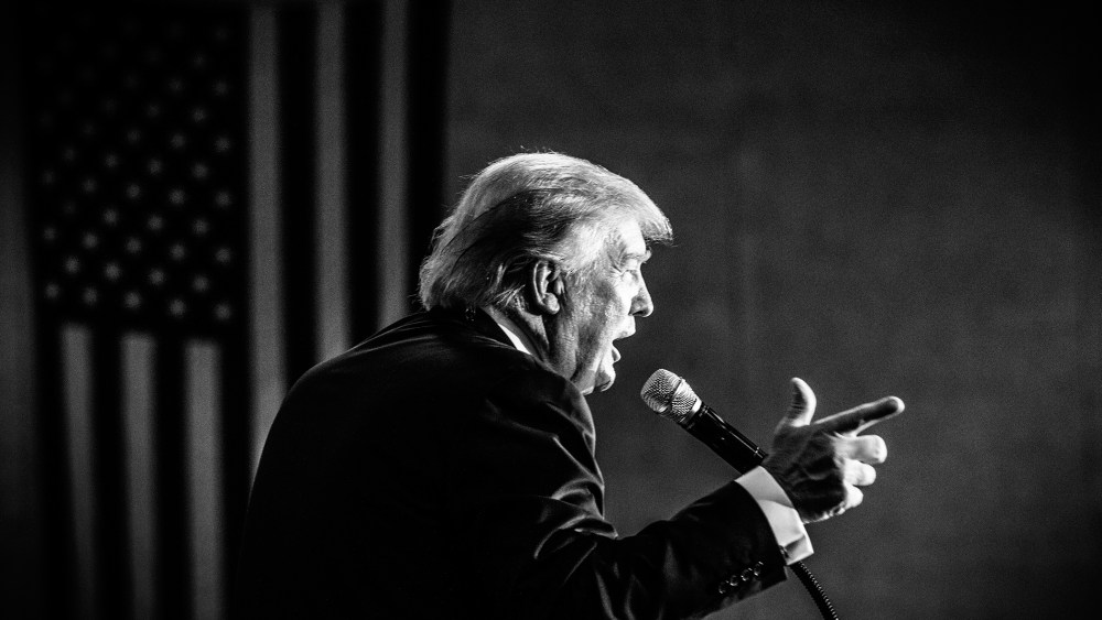 Republican presidential candidate Donald Trump speaks during a town hall event in Rochester, N.H., Sept. 17, 2015. (Photo by Mark Peterson/Redux for MSNBC)