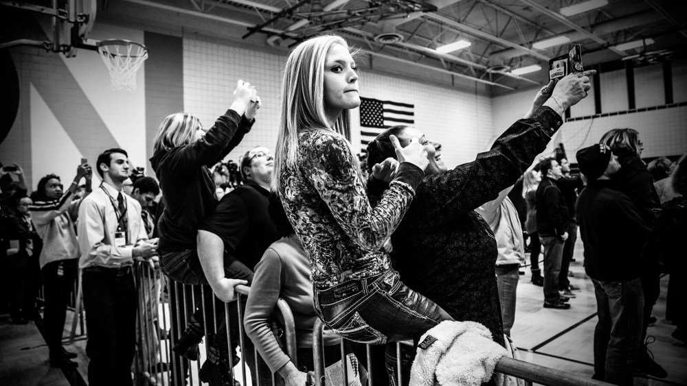 Donald Trump holds a town hall in Council Bluffs, Ia., Jan. 31, 2016. (Photo by Mark Peterson/Redux for MSNBC)