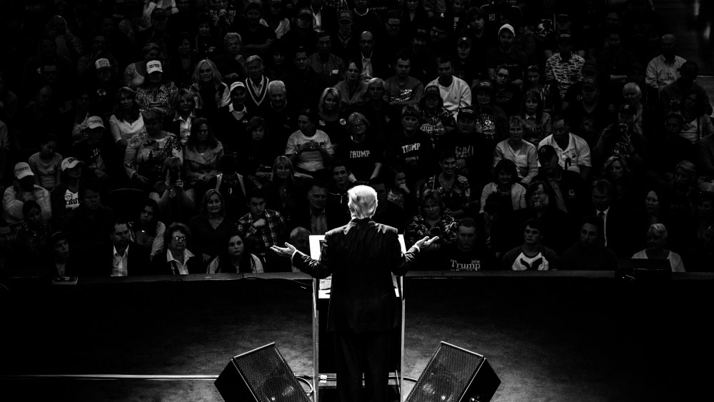 Presidential candidate Donald Trump at a rally in Carmel, Indiana. (Photo by Mark Peterson/Redux for MSNBC)
