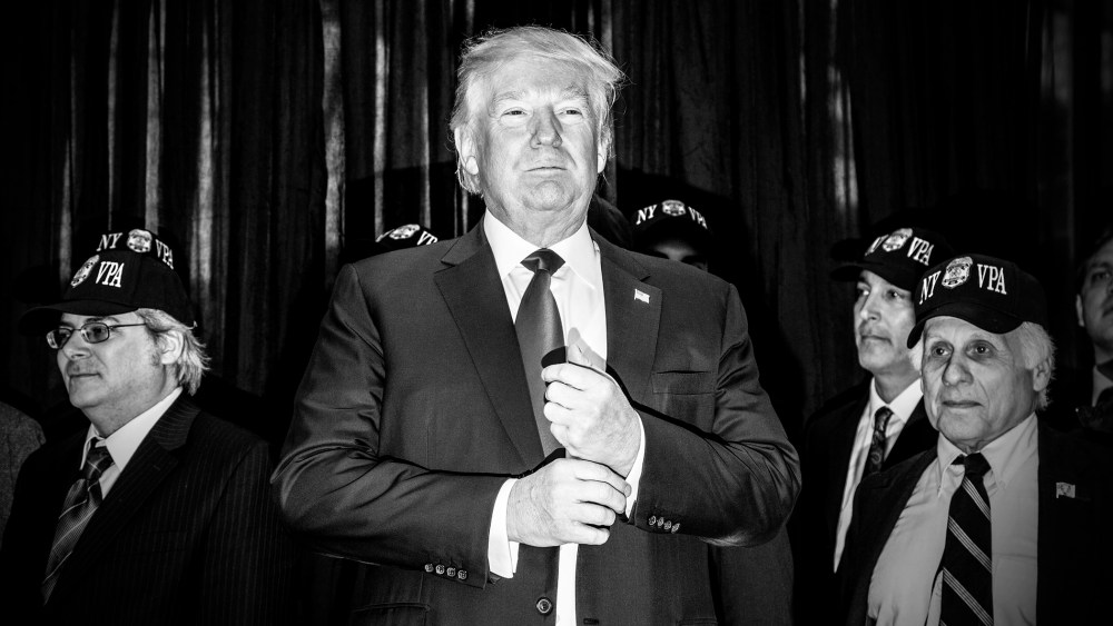 Donald Trump holds a press conference and then speaks at a lunch for the Staten Island GOP, April 17, 2016.