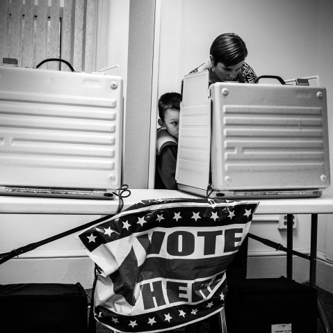 Early voting in Vigo County, Ind. at the Vigo County Courthouse on May, 2, 2016. (Photo by Mark Peterson/Redux for MSNBC)