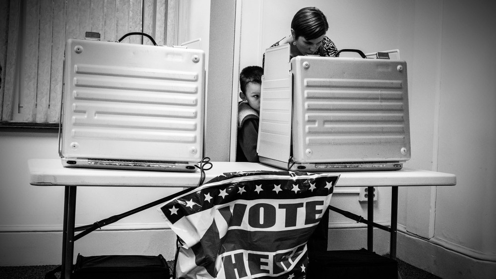 Early voting in Vigo County, Ind. at the Vigo County Courthouse on May, 2, 2016. (Photo by Mark Peterson/Redux for MSNBC)