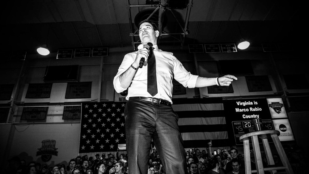 Sen. Marco Rubio holds a rally in Salem, Va., Feb. 28, 2016. (Photo by Mark Peterson/Redux for MSNBC)