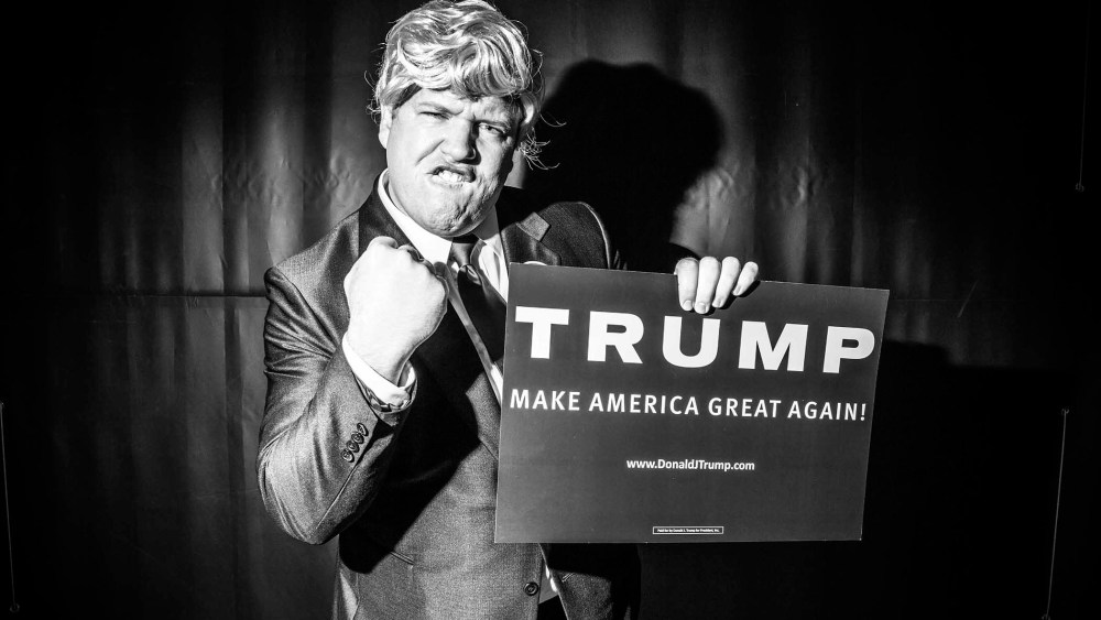 Donald Trump supporters join him for a rally in Radford, Va., Feb. 29, 2016. (Photo by Mark Peterson/Redux for MSNBC)