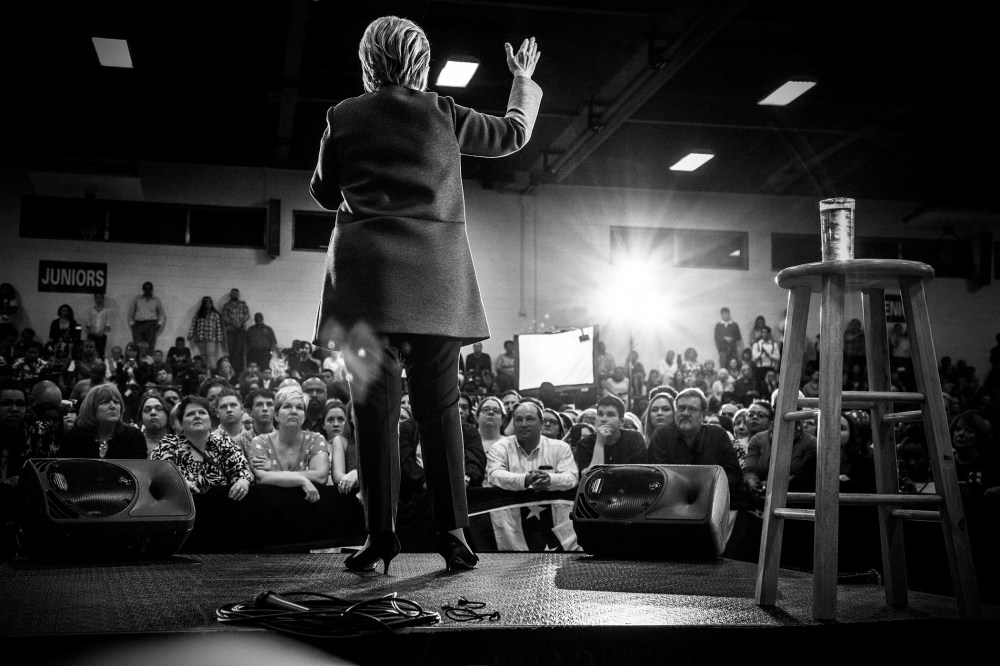 Democratic presidential candidate Hillary Clinton speaks during a rally in Norflk, Va., on Feb. 29, 2106. (Photo by Mark Peterson/Redux for MSNBC)