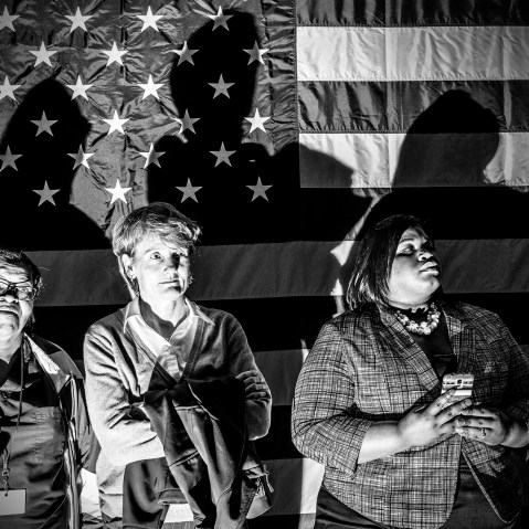 Hillary Clinton holds a rally in Norfolk, Va., Feb. 29, 2016. (Photo by Mark Peterson/Redux for MSNBC)