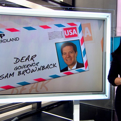 Melissa Harris-Perry delivers letter to Kansas Governor Sam Brownback (R-KS).