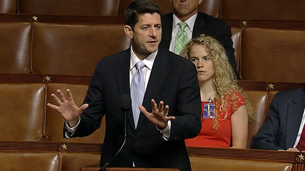 Rep. Paul Ryan, R-Wisc., debates two bills that would delay parts of the Affordable Care Act.
