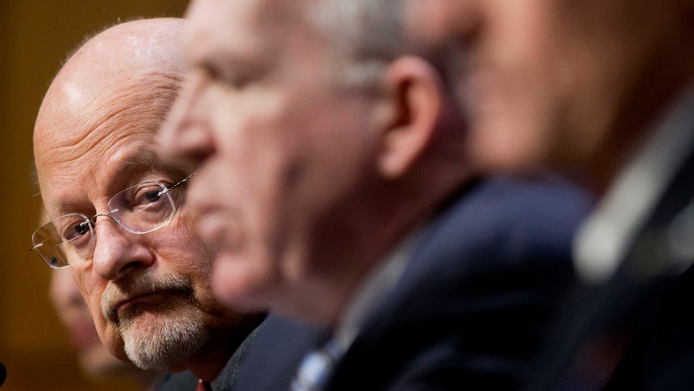 Director of National Intelligence James Clapper during a hearing in Washington, on Jan. 29, 2014.